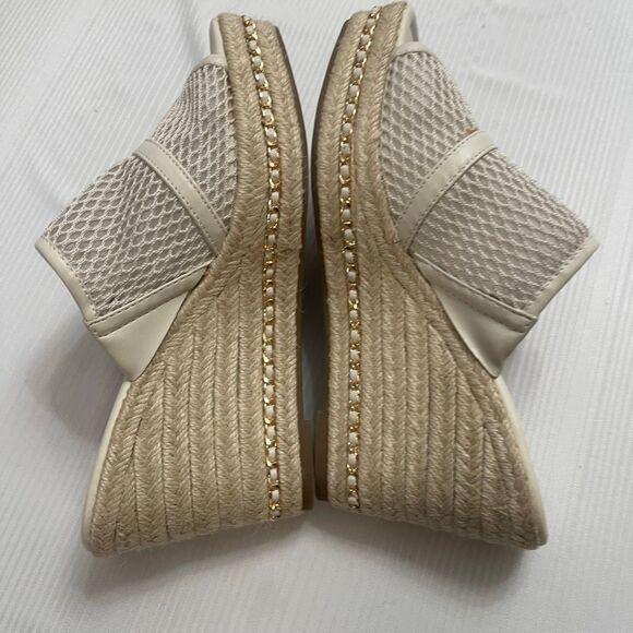 Karl Lagerfeld Paris Corissa Slip On Espadrille Wedge Sandals Heels Sz 8.5 8 1/2 - Picture 8 of 10